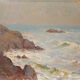 Painting by François Gueho (1881-1952)-Côte de Fortivy (Morbihan)