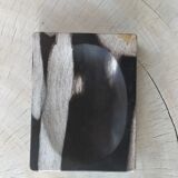Symmetrical multicolored petrified wood soap dish