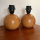 Solid wood ball lamp legs, 1980s