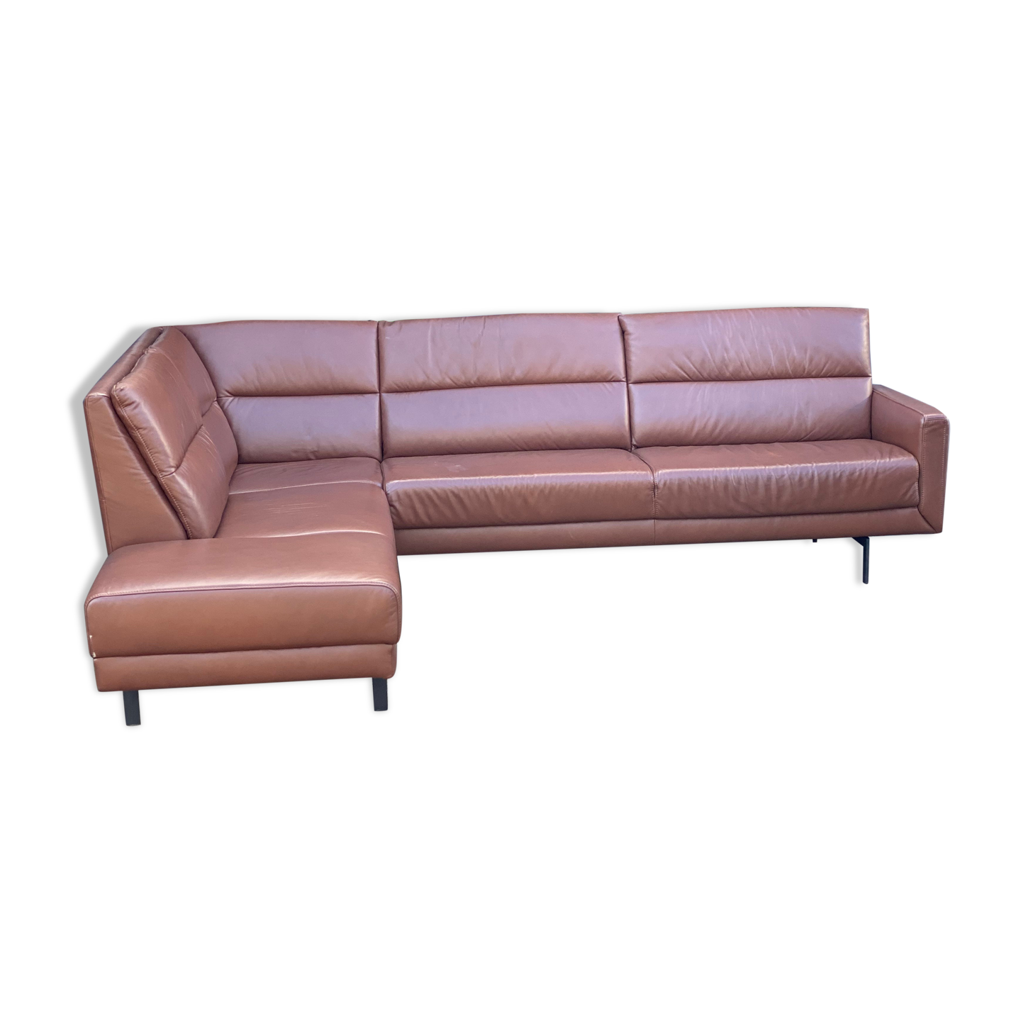 Vintage Leather Lounging Sofa by Prominent