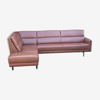 Vintage Leather Lounging Sofa by Prominent