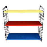 Tomado — Étagère murale vintage à 3 tablettes bleu, rouge & jaune