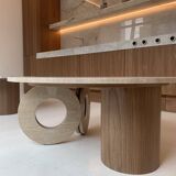 travertine coffee table