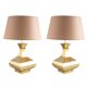 Hollywood regency set of 2 table lamps mod. Piramide, High Society Italy 70