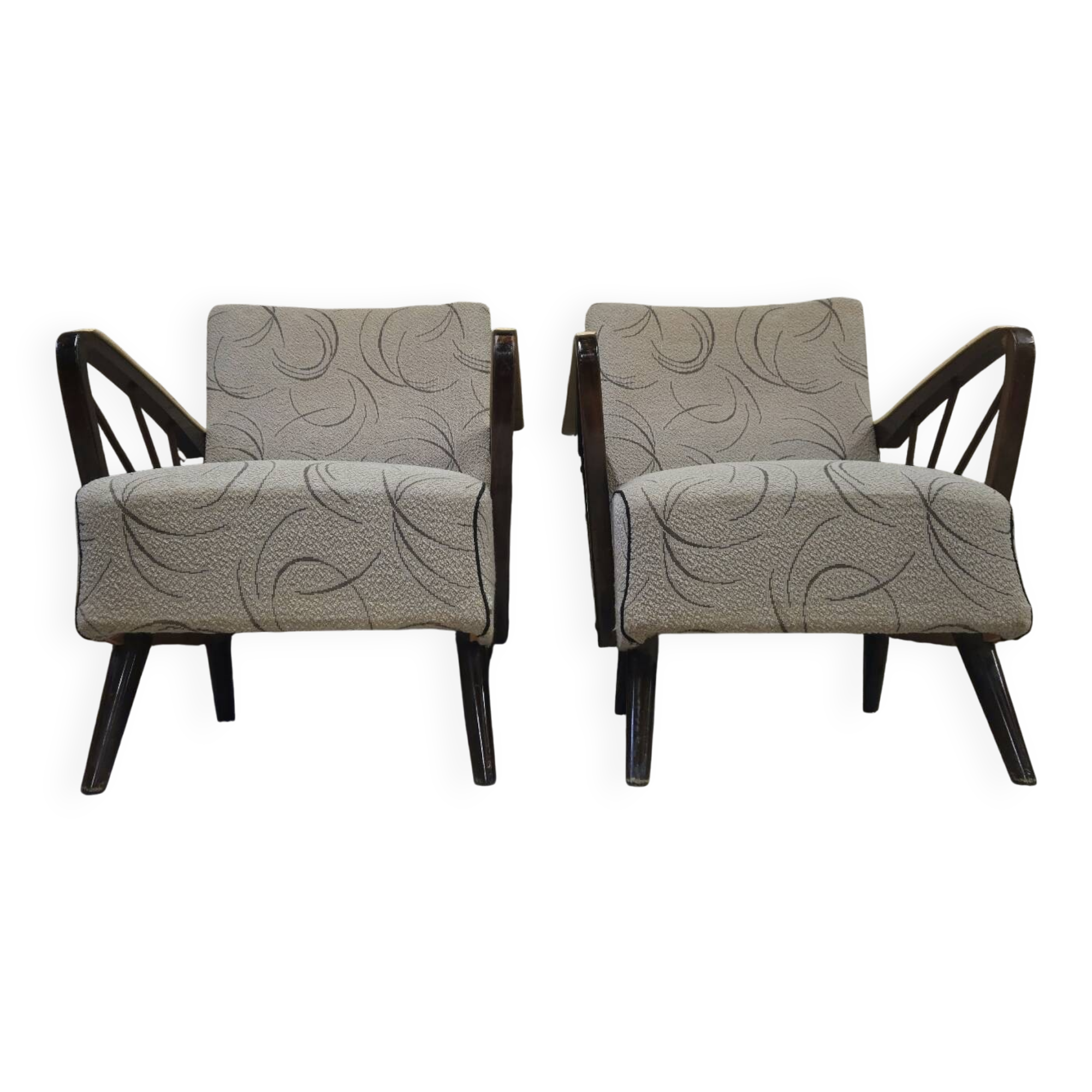 Paire de fauteuils année 50 vintage 
