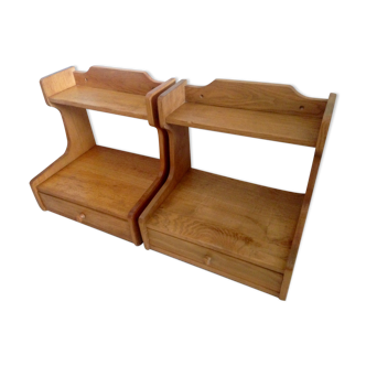 Pair of nightstands suspended vintage