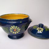 Soupière poterie Alsacienne ancienne bleu nuit