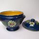 Ancient Alsatian pottery soup midnight blue