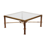 Elegant Gilded Iron Coffee Table by Giovanni Banci, Italy 1970