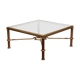Elegant Gilded Iron Coffee Table by Giovanni Banci, Italy 1970