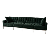 KnollStudio Florence Knoll authentic sofa – 300 cm – Green velvet