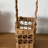 Wicker bottle basket 1970