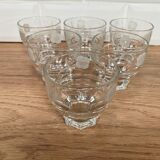6 silkscreened vintage glasses