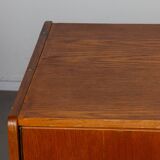 Vintage dark oak chest of drawers by Jiri Jiroutek, model U-450, 1960