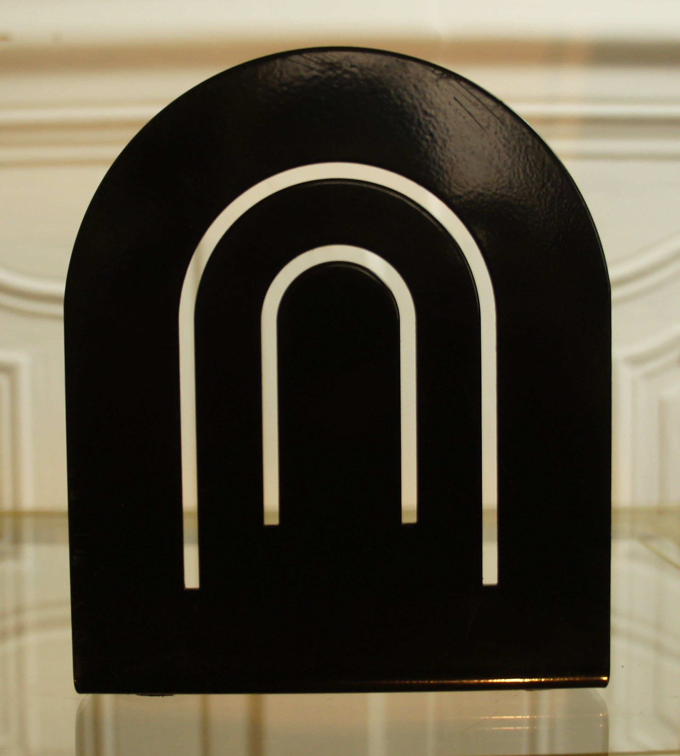 Pair of 2 bookends in metal, 80s