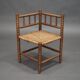 Vintage turned oak corner side chair, 1930s