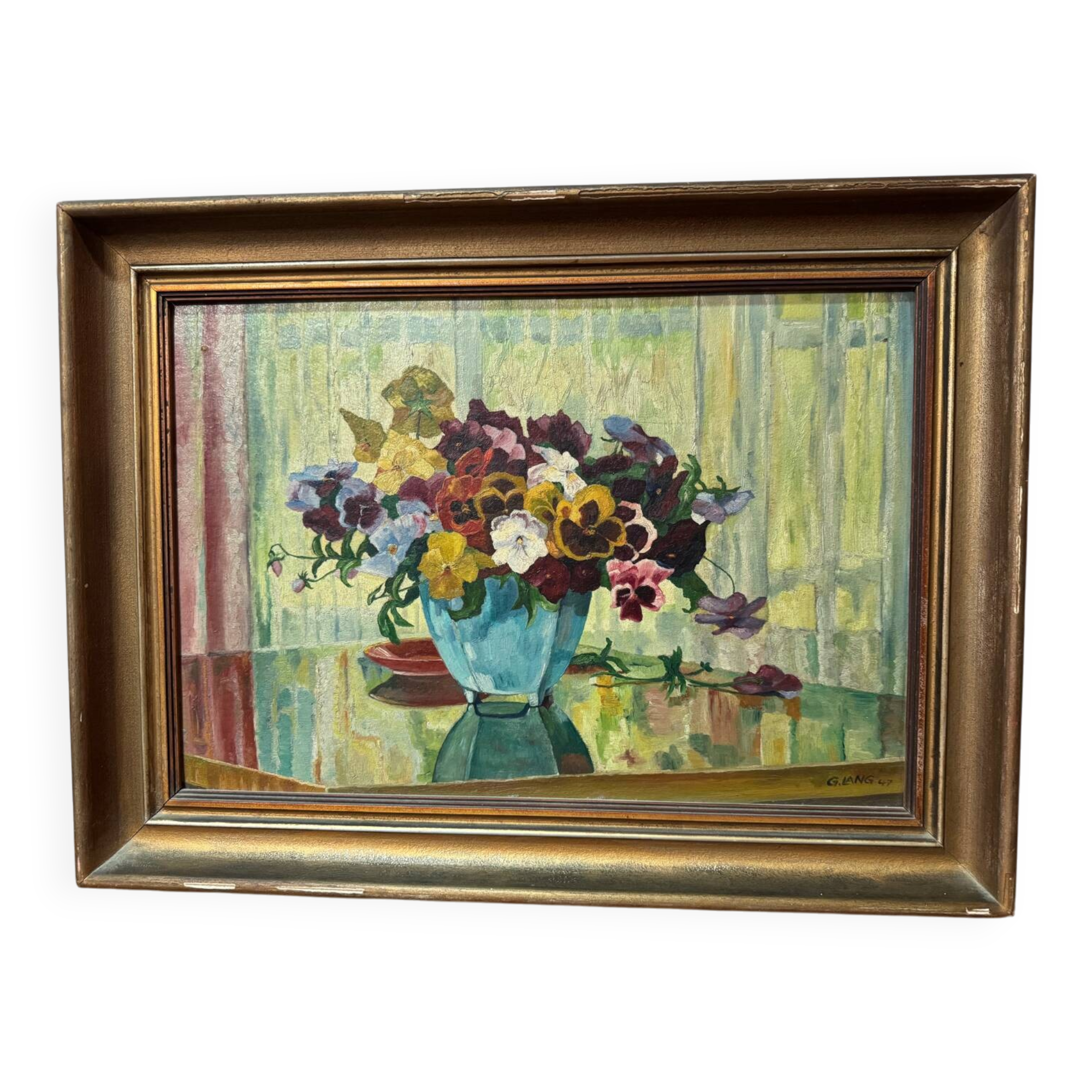 Painting, still life, G. Lang, 1947