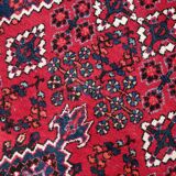 Tapis Vintage Hamadan Fait Main en Laine – Années 1970 – 136 x 205 cm – Rug