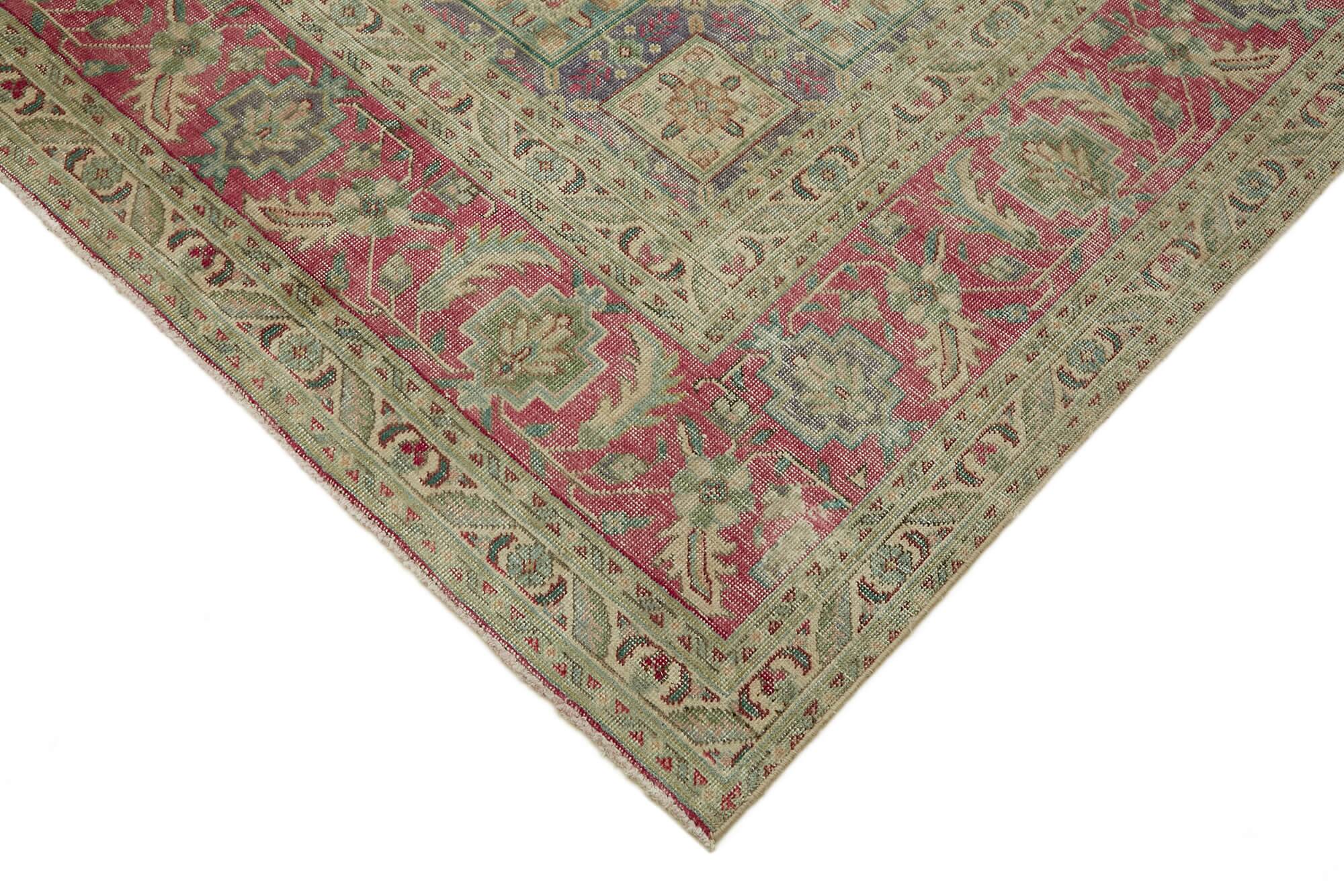 Hand-Knotted Persian Antique 1970s 241 cm x 340 cm Beige Wool Carpet