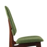 Ensemble de 6 chaises de salle à manger en teck hollandais design vintage