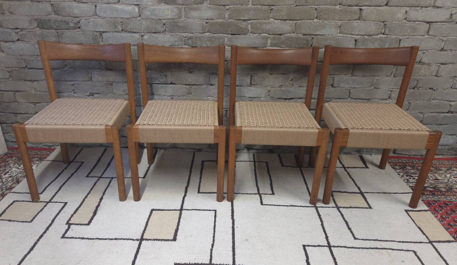 Set of 4 Danish chairs from the 1970s