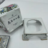 Franklin Mint teapot, sugar bowl and small cream jug, porcelain 1986