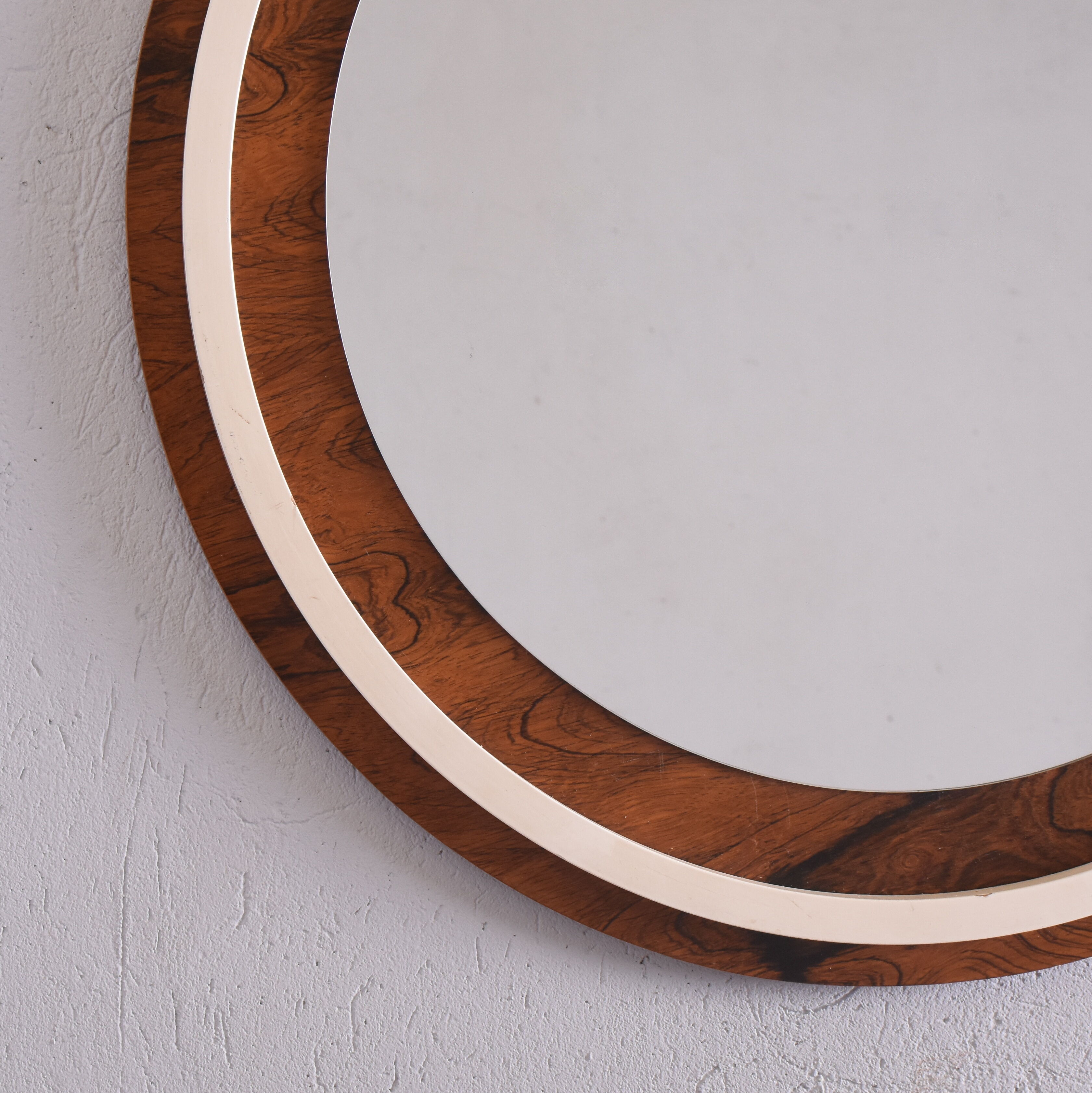 Rosewood mirror, Denmark, 1960s