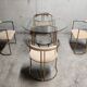 Vintage brass dining room set by Belgochrom, 1970s