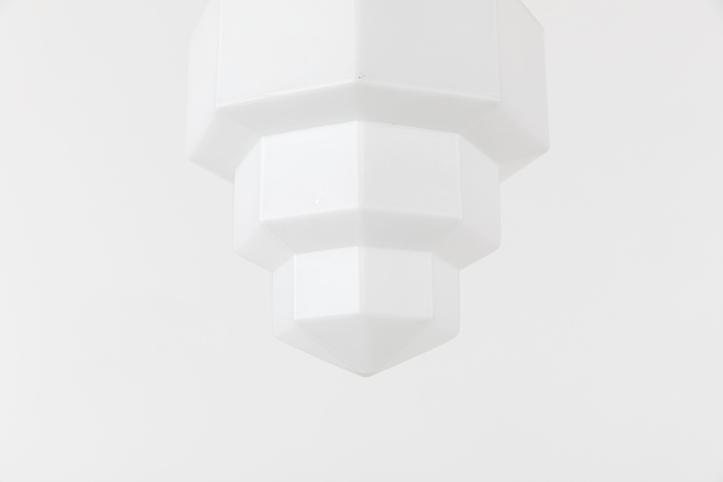Octagonal art deco skyscraper opaline lamp