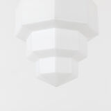 Octagonal art deco skyscraper opaline lamp