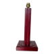 Lamp "the tanner" in burgundy leather 60s 70s