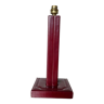 Lamp "the tanner" in burgundy leather 60s 70s