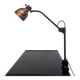Industrial in height to be adjusted vintage clamp lamp from the 1970s