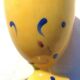 Art deco shell, fine mustard porcelain floral signed limoges