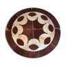 Round patterns vintage Cowhide rug 195cm