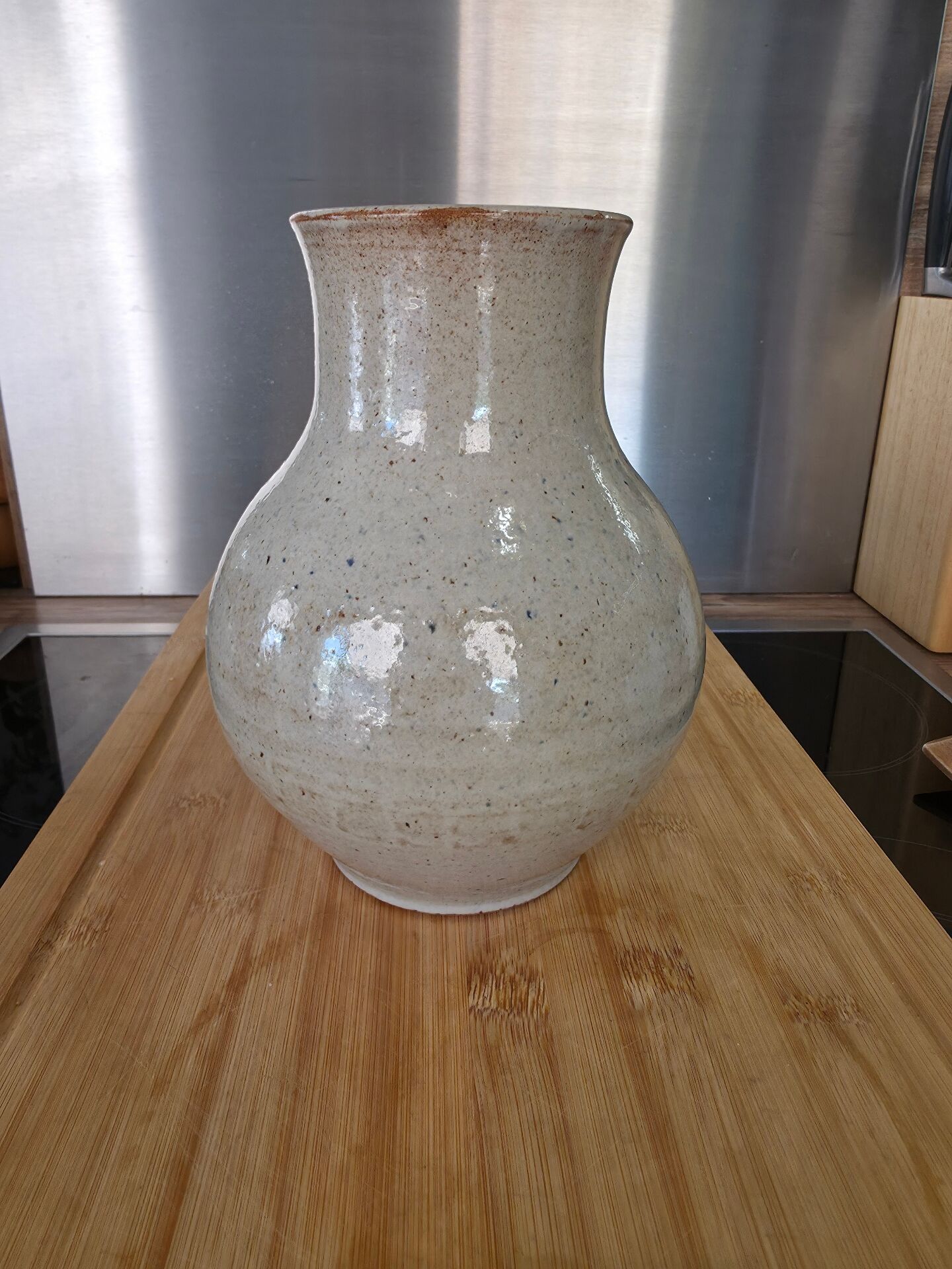 Vase Boule en Grès Vintage – Volkoff Vallauris