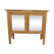 Art Deco sideboard in raw wood with a waxed finish.