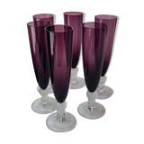 Lot of 6 champagne flutes
