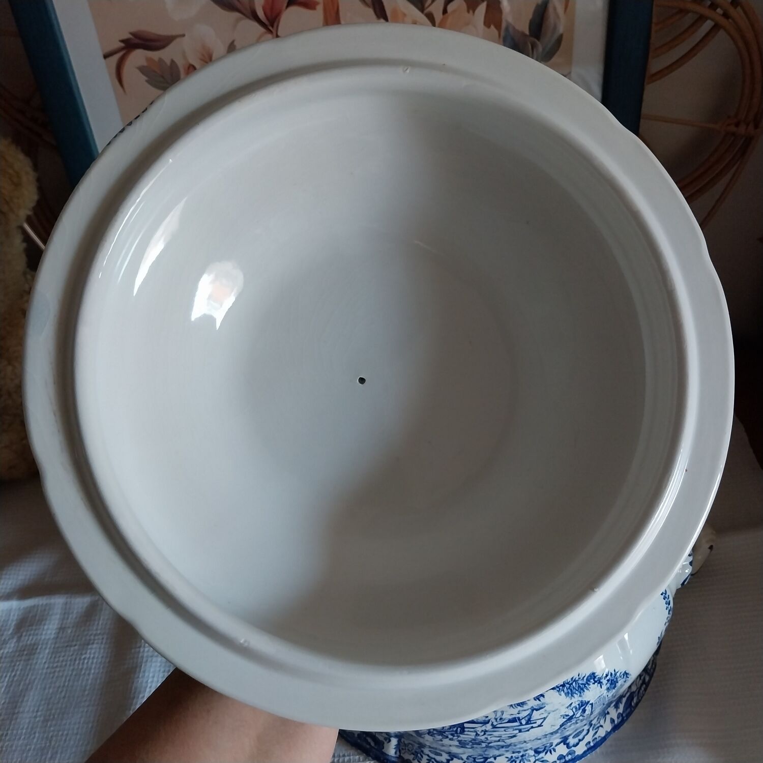 Old soup tureen Lunéville K&G toile de Jouy