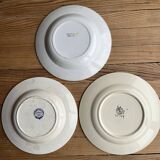 3 old crockery dishes, manufactures of St Amand, Emile Bourgeois and HB& Cie