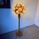 Ornamental floor lamp with "flower" patterns from the 1970s.