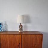 Lampe de table moderne danoise unique Bodil Marie Nielsen avec imprimé feuilles, années 1960