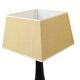 Pair of black metal table lamps lamps fabric shade parex vintage 58cm