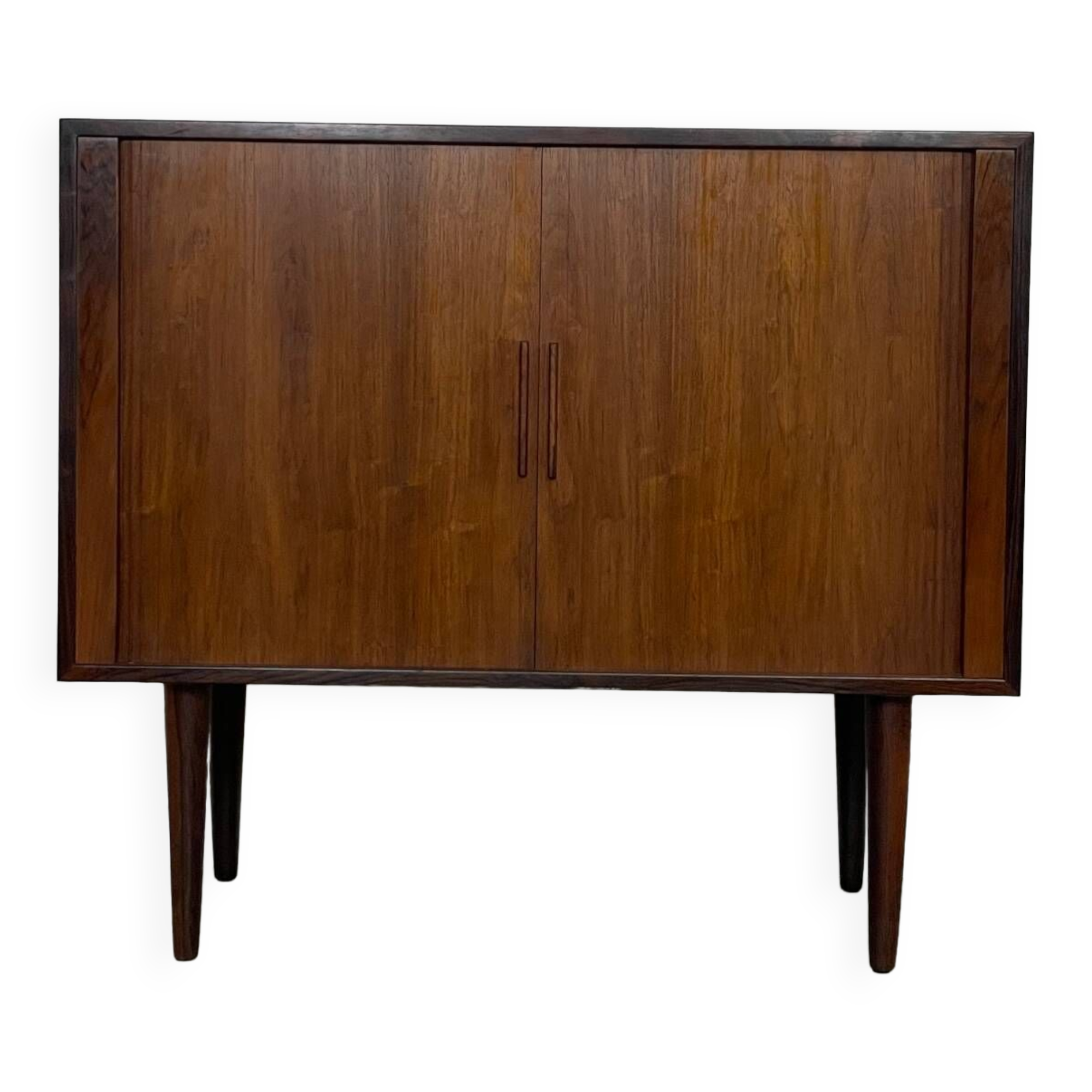 Danish Tambour Door Cabinet by Kai Kristiansen in Palisander 1960s