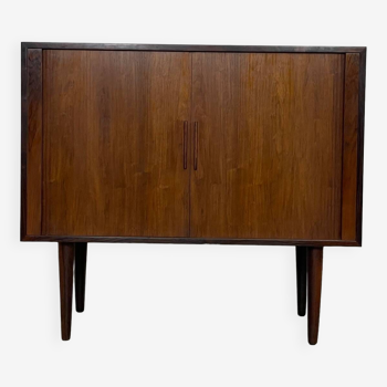 Danish Tambour Door Cabinet by Kai Kristiansen in Palisander 1960s