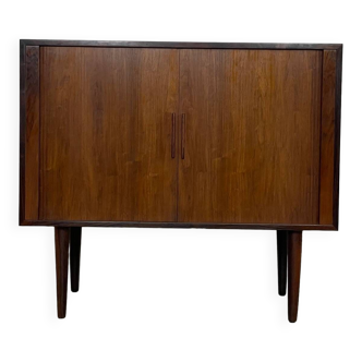 Danish Tambour Door Cabinet by Kai Kristiansen in Palisander 1960s