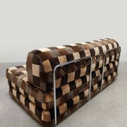 Vintage convertible lounge sofa daybed 1970s 'Checkered'