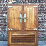 Old butcher's fridge, vintage trade furniture, refrigerator