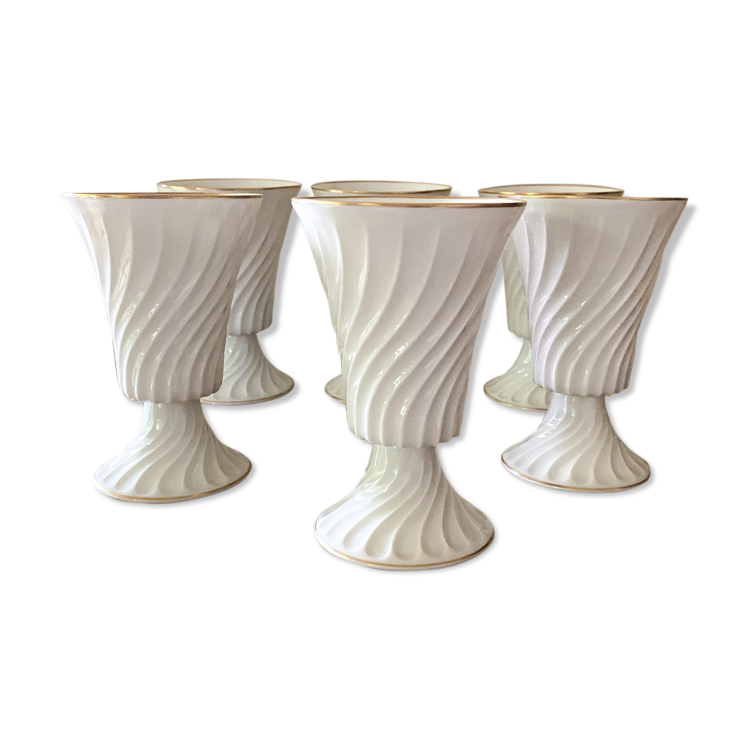Lot 6 mazagrans Haviland porcelain from Limoges