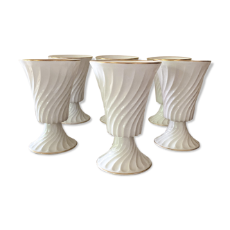 Lot 6 mazagrans Haviland porcelain from Limoges